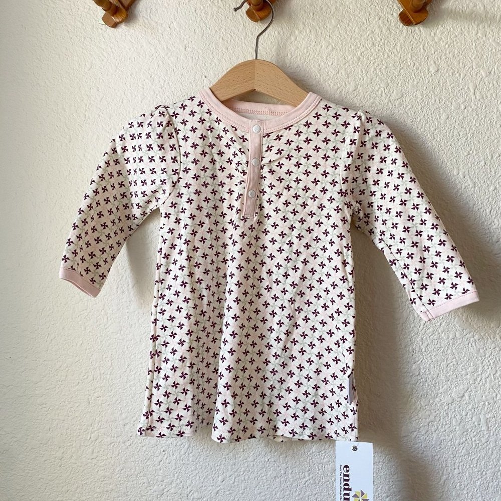 NWT Endue Pink Long Sleeve Dress Size 6-12 Months